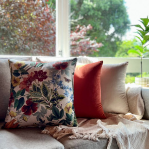 Set Of 3: Secret Garden Velvet Set - Cushion Cover Set