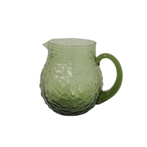 Sienna organic shaped glass jug green