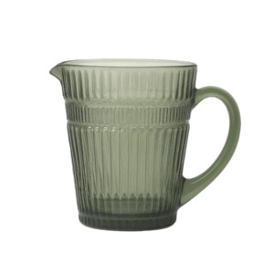 Dining: Glow glass serving jug olive 1500ml