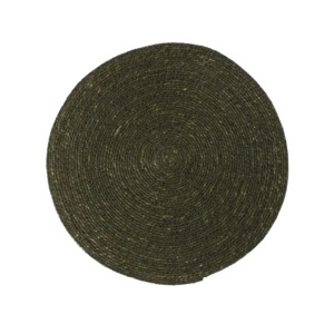 Dining: Woven placemat 34cm olive