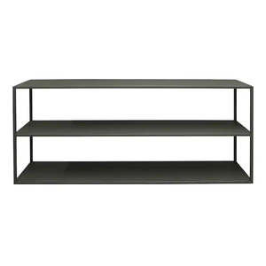 Furniture: Low profile shelving unit 140cm olive