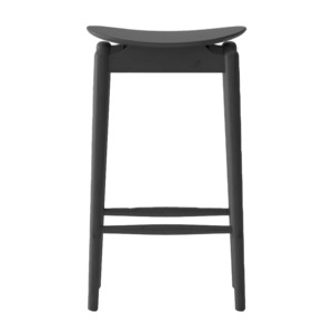 Solid oak bar stool black 67cm