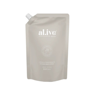 Kitchen: Al.ive kitchen bench spray refill lemon & pomegrante 900ml