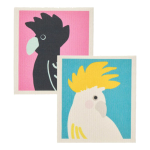 Fiesta birds dish cloths