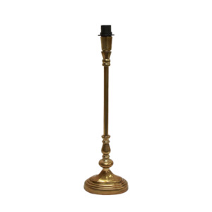 Lighting: Antique gold finish lamp base