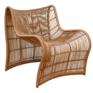 Outdoors: Outdoor wave chair straight weave dark natural