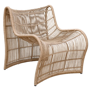 Outdoor wave chair straight weave natural