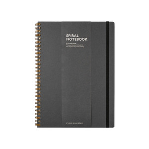 Stationery: Spiral bound lined notebook charcoal