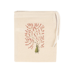 Red berries drawstring bag mini