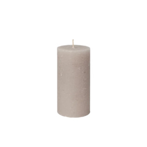 Broste rustic pillar candle 13.5cm linen