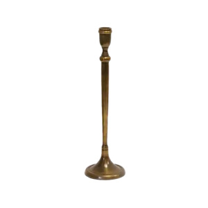 Brass finish candlestick 37cm