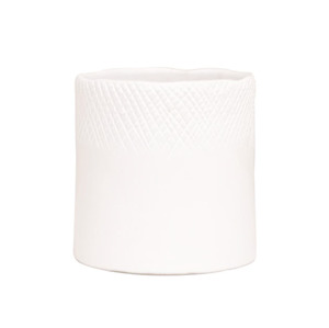 Scowle textured planter white