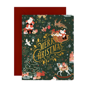 Cards: Merry Christmas jolly santa card