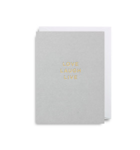 Love laugh live mini card
