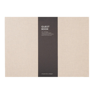 Diaries Notebooks: Linen Guest Book natural