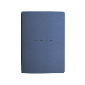 Diaries Notebooks: Get Shit Done lined notebook A5 blue