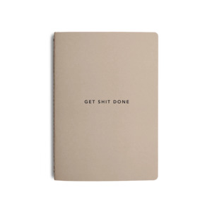 Get Shit Done lined notebook A5 sand