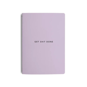 Get Shit Done lined notebook A5 lilac