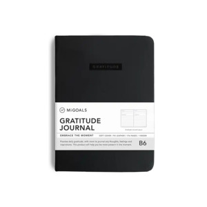 Gratitude soft cover journal black B6
