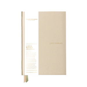 Linen bound journal desert sand (lined pages)