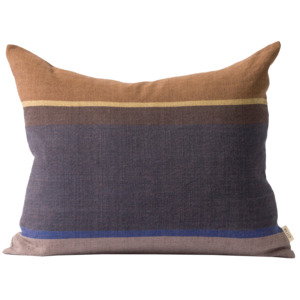 Obi cushion cover blue black/dijon 55cm x 45cm