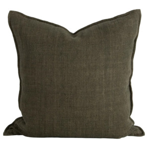 Cushions: Flaxmill linen cushion cover moss 50cm