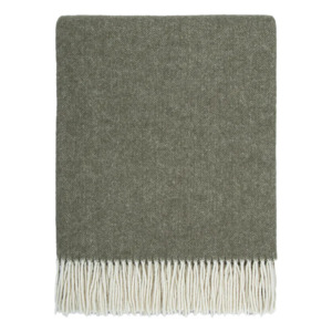 Mosman merino wool throw 140 x 200cm olive