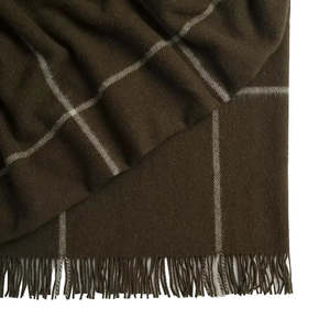 Throws Blankets: XL Ranfurly wool blanket kelp 140 x 240cm