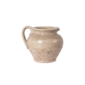 Charlotte terracotta jug 20cm stone