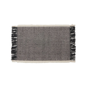 Cotton door mat black 50 x 70cm