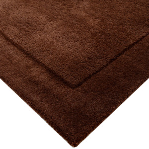 Rugs Hides: Norfolk NZ wool floor rug chocolate