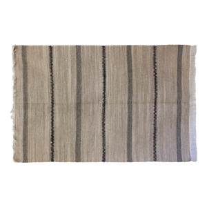 Stonewashed cotton floor rug 120 x 180cm