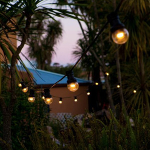Lighting Outdoors: Outdoor LED festoon lights clear bulb