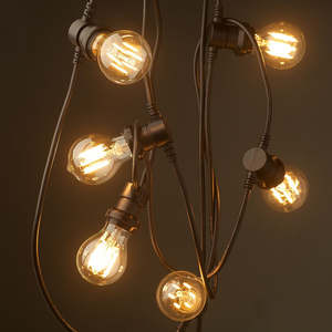Lighting Outdoors: Filament bulb festoon lights