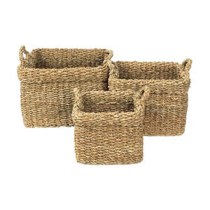 Storage 1: Square seagrass basket with handles