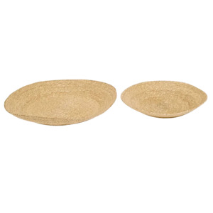 Lark low woven seagrass basket natural 40cm