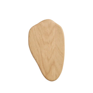 Boards Trays: Broste oak organic shaped serving board 28cm