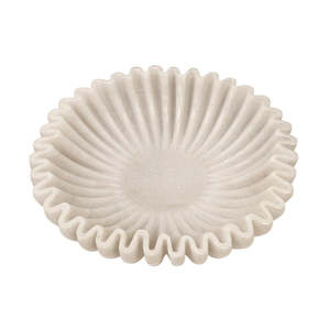 Decor: Pleated marble dish 31cm