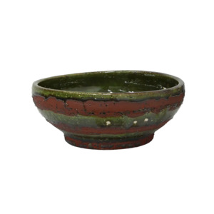 Decor: Silvana rustic terracotta bowl 28cm olive