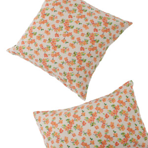 SOW Elma floral linen Euro pillowcase set