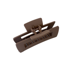 Face: Rectangle claw clip mocha 10.5cm