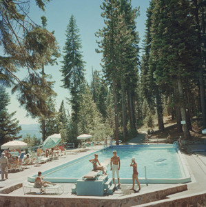 Slim Aarons: Slim Aarons 'Pool at Lake Tahoe' photographic print