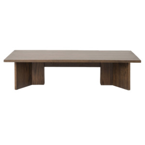 Coffee Tables: Dark solid oak tatamu coffee table 150cm