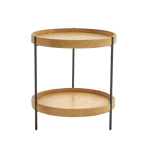 Coffee Tables: Norse two-tier oak side table 44cm natural