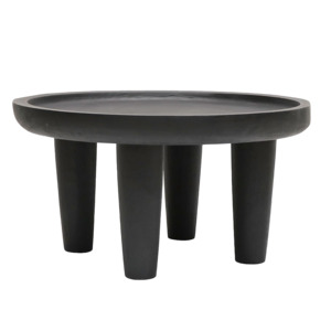 Safari coffee round coffee table 69cm black