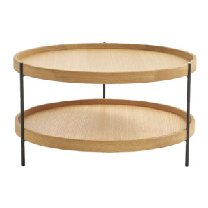 Coffee Tables: Norse two-tier oak coffee table 90cm natural