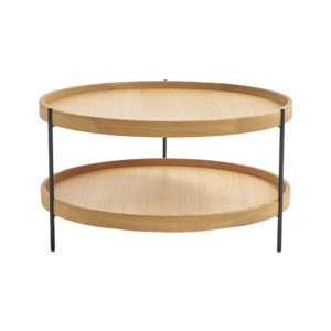 Norse two-tier oak coffee table 69cm natural