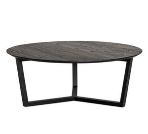 Coffee Tables: Oak tripod coffee table black 96cm