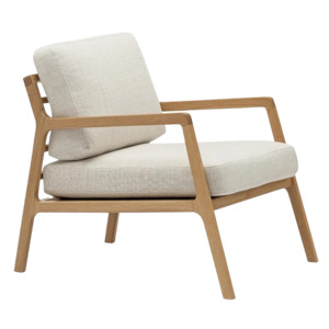 Nysse solid oak armchair oatmeal