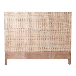 Bedheads: Rattan bedhead whitewash finish